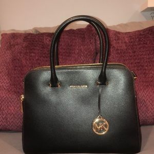 Michael Kors Sutton black leather Satchel